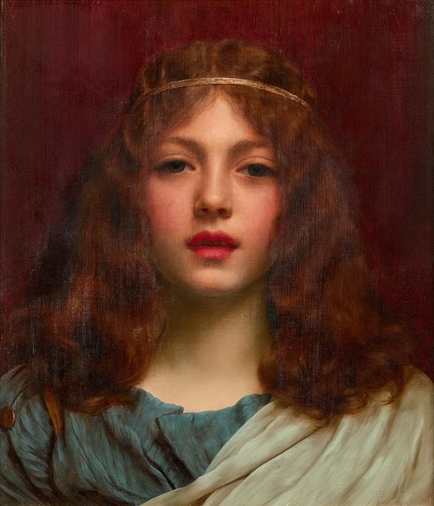 Giovane ragazza in stile antico